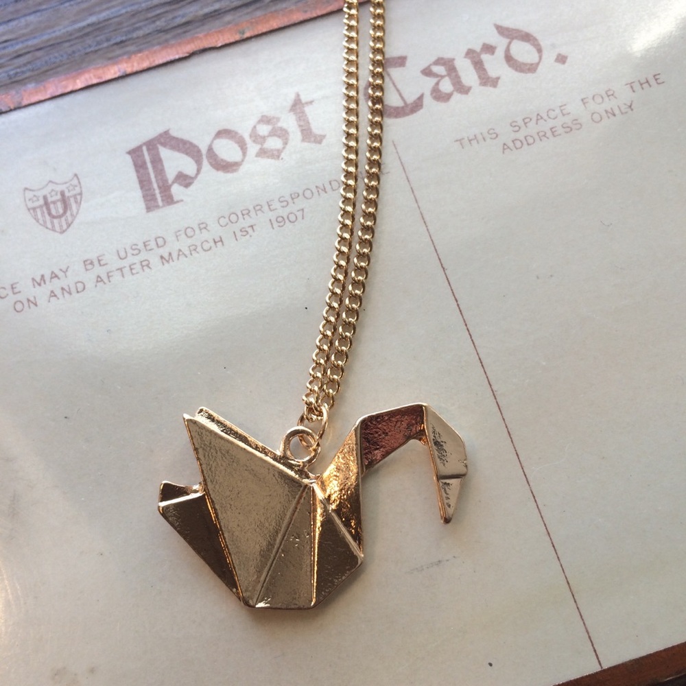 Crane Bird Origami Pendant - Picture 6 of 6